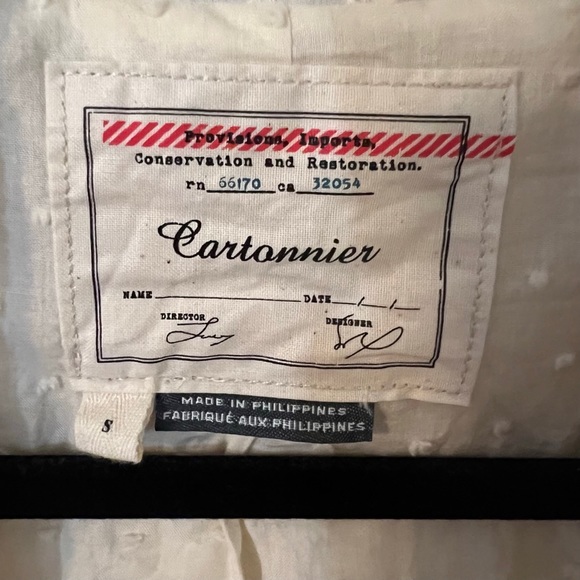 Cartonnier Anthropologie Small Cream Boho Lace Panel Embroidered Lupe Blazer - Picture 7 of 8